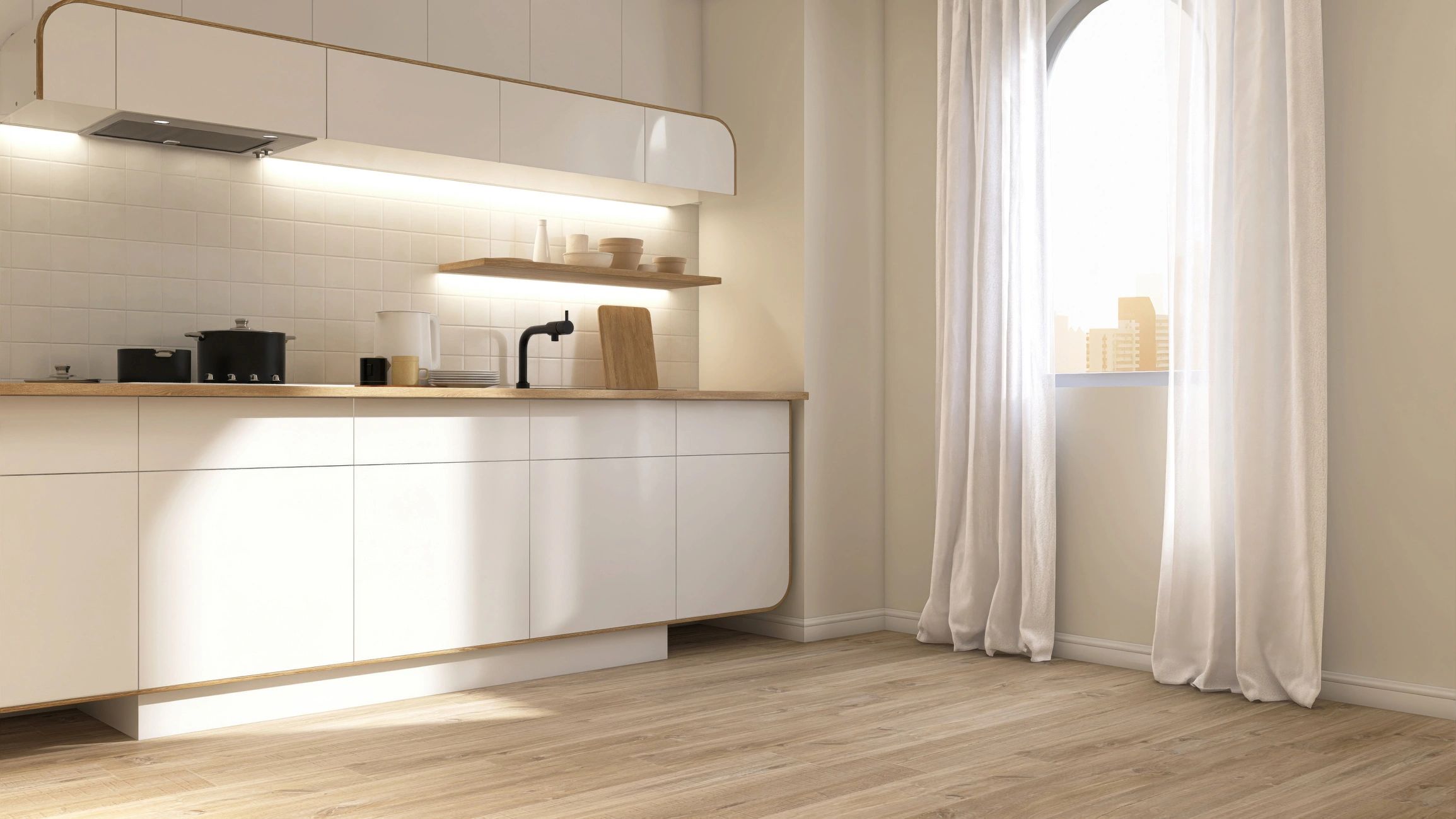 Modern kitchen upgrade with clean cabinetry and natural light
