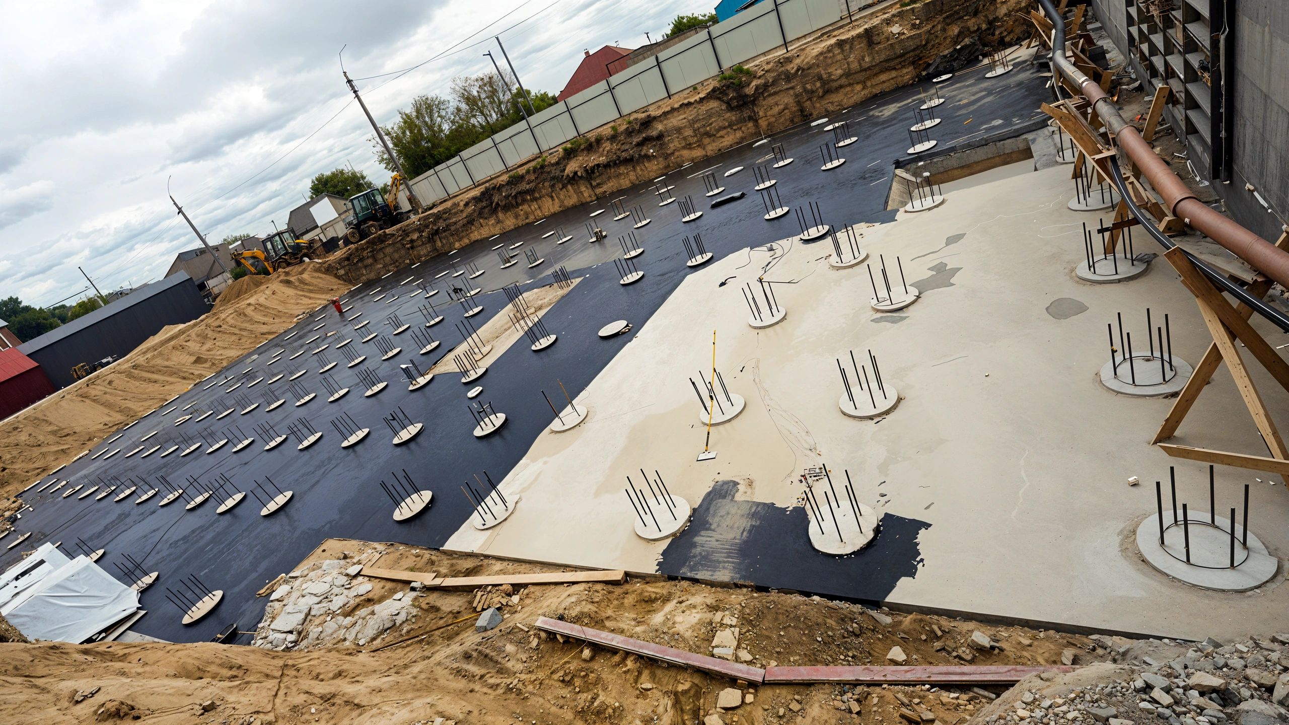 Concrete foundation and rebar structural work