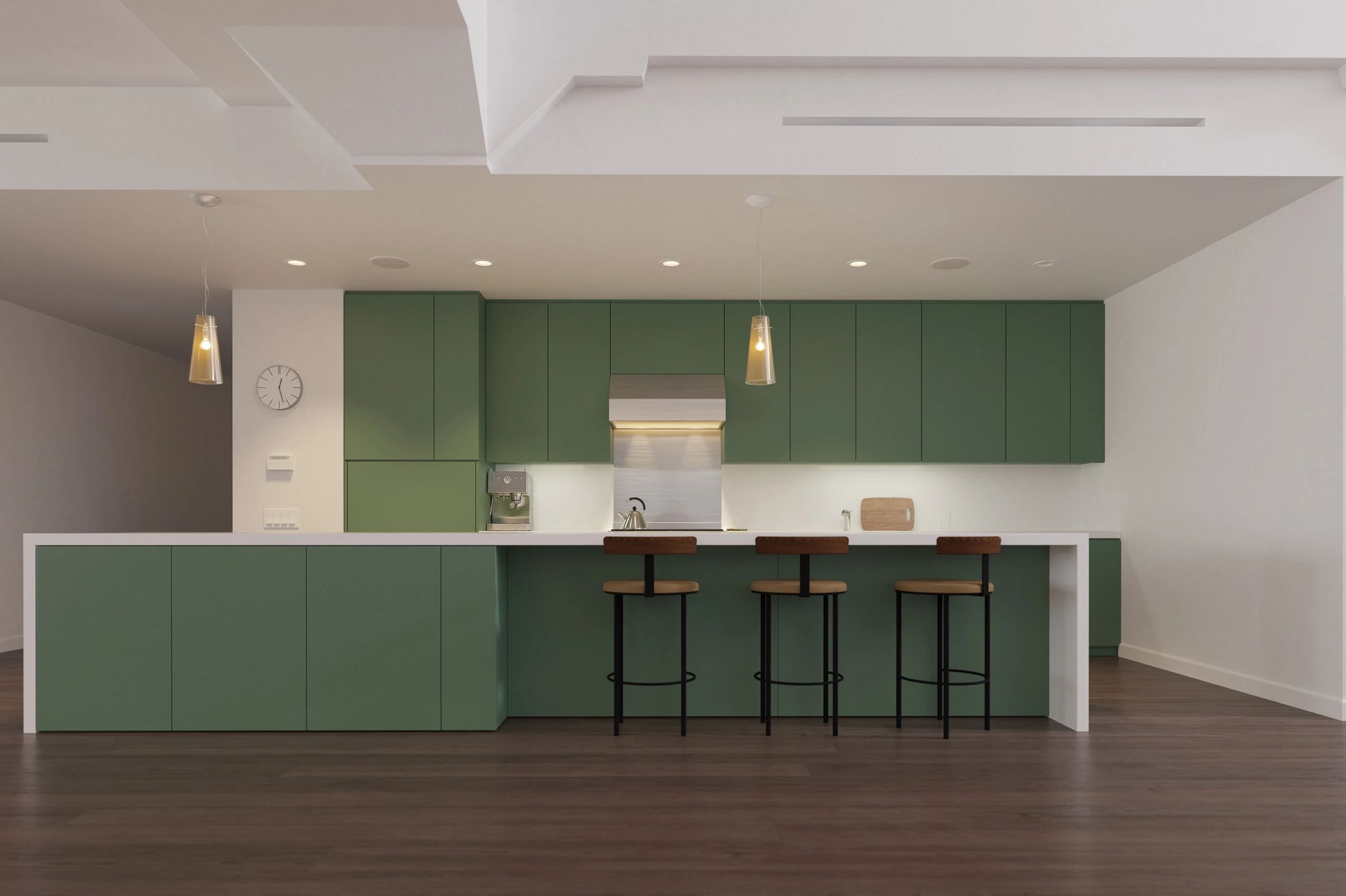 Modern kitchen with island and premium finishes
